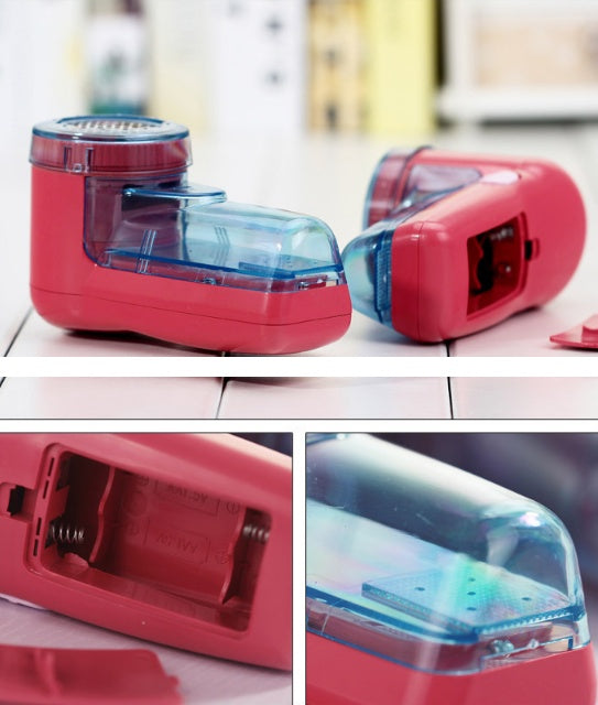 Portable electric clothing lint