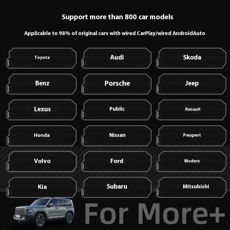 Wireless CarPlay & Android Auto Adapter – 2-in-1 Plug & Play